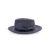 Doria 1905 Men's Storm Grey Smooth Lapin Felt Telescope Hat In Gray