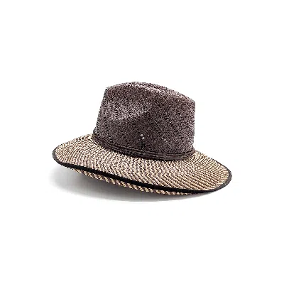 Doria 1905 Men's Western Drop Panama Brisa Hat In Black