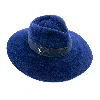 Doria 1905 Women's Blue Velour Lapin Felt Wide-brimmed Hat In Blue