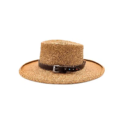 Doria 1905 Women's Brown West Drop Panama Cuenca Hat