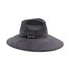 Doria 1905 Women's Grey Storm Special Velour Lapin Felt Wide-brimmed Hat In Gray