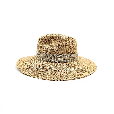 Doria 1905 Women's Neutrals Jute Paper Wide Brim Drop Hat In Gold