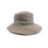 Doria 1905 Women's Neutrals Neutral Velour Lapin Felt Wide Brim Drop Hat In Multi