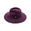 Doria 1905 Women's Red Burgundy Melousine Lapin Felt Wide-brimmed Hat In Purple