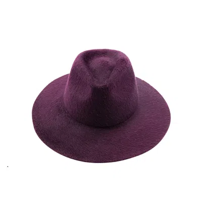 Doria 1905 Women's Red Ernest - Melousine Felt Wide Brim Drop Hat In Purple
