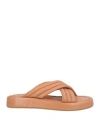 Doria Maria Woman Sandals Tan Size 8 Leather In Brown