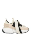 Doria Maria Woman Sneakers Beige Size 6 Leather, Textile Fibers In Multi