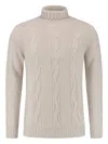 Doriani Cashmere Cable-knit Sweater In Neutral