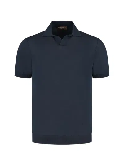 Doriani Cashmere Cashmere Polo Shirt In Blue