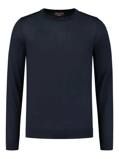 Doriani Cashmere Crew-neck Long-sleeve Sweater In Blue