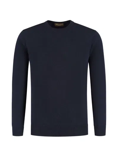Doriani Cashmere Fine-knit Cashmere Sweater In Blue