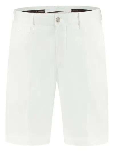 Doriani Cashmere Knee-length Chino Shorts In White