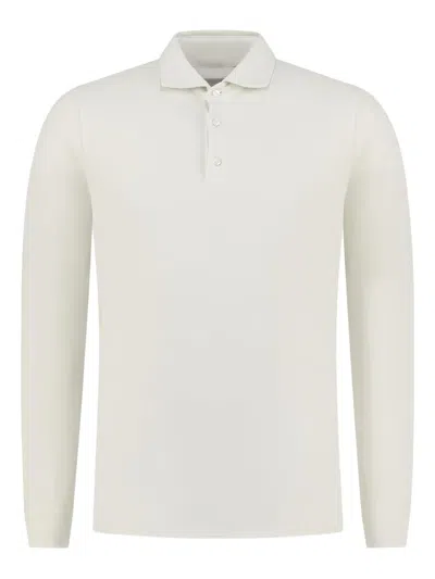Doriani Cashmere Long-sleeve Polo Shirt In Neutrals