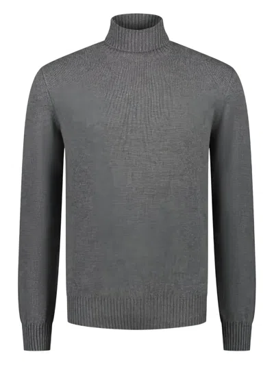 Doriani Cashmere Roll-neck Knit Sweater In Grey