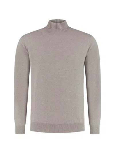 Doriani Cashmere Roll-neck Knitted Sweater In Gray