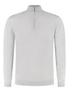 Doriani Cashmere Zip-up High-neck Sweater In Gray