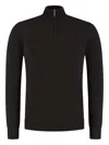 Doriani Half-zip Sweater In Black