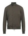 Doriani Man Jacket Military Green Size 48 Polyester, Cotton In Green