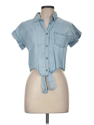 Pre-owned Dorina Short Sleeve Blouse In Blue