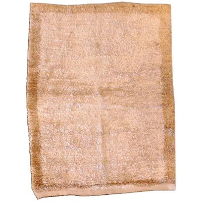 Doris Leslie Blau Antique 4' X 4'10" Mid-20th Century Turkish Handmade Wool Rug In Beige