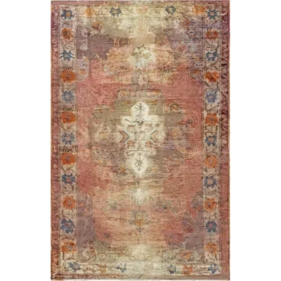 Doris Leslie Blau Antique 5'4" X 8'2" Mid-20th Century Pink/purple/orange Turkish Oushak Handwoven Wool Rug In Pink;purple;orange