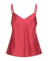 Doris S Woman Top Red Size 12 Polyester In Red