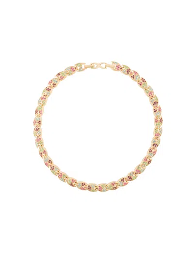 Pre-owned D'orlan Vintage 1980's D'orlan Embellished Necklace In Metallic