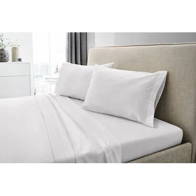 Dormisette 200 Thread Count 100% Cotton German Flannel Pillowcases Set In White