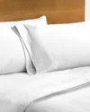 Dormisette 250 Thread Count Luxury German Flannel Hemstitch Pillowcases Set In White