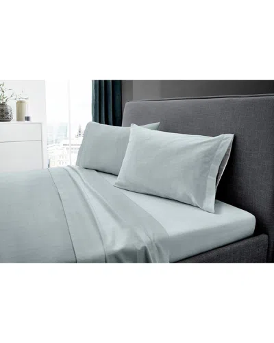 Dormisette 250 Thread Count Luxury German Flannel Hemstitch Sheet Set In Green