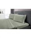 Dormisette 250 Thread Count Luxury German Flannel Hemstitch Sheet Set In Green