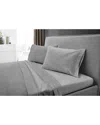 Dormisette 250 Thread Count Luxury German Flannel Hemstitch Sheet Set In Grey