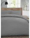 Dormisette 250 Thread Count Luxury German Flannel Plaid Ultra Soft Duvet Set In Grey