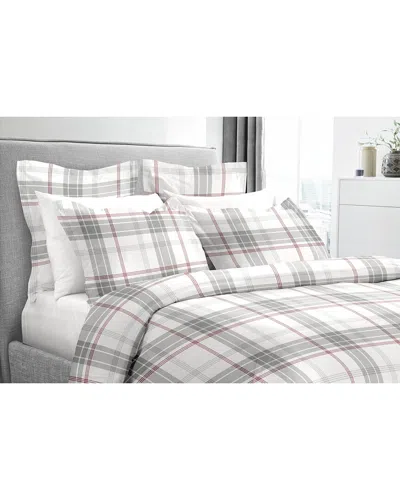 DORMISETTE DORMISETTE 250 THREAD COUNT LUXURY GERMAN FLANNEL PLAID ULTRA SOFT DUVET SET