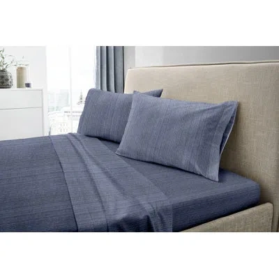 Dormisette Luxury German Flannel Ultra Soft 6-ounce 4pc Sheet Set In Blue