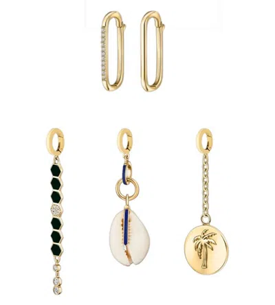 Dorne Women's Blue Crush Set Of 7 Charm In Gold