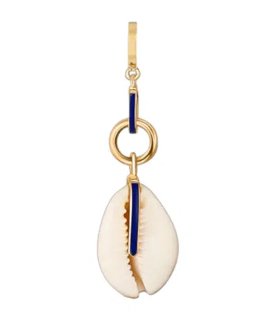 Dorne Women's Shell Memento Charm In Blue In Gold