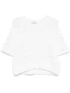 Dorothee Schumacher Bohemian Mood Knit Sweater In White In White