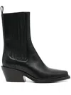 Dorothee Schumacher Western Touch Leather Chelsea Boots In Black