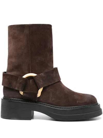 DOROTHEE SCHUMACHER 50MM SUEDE BIKER BOOTS