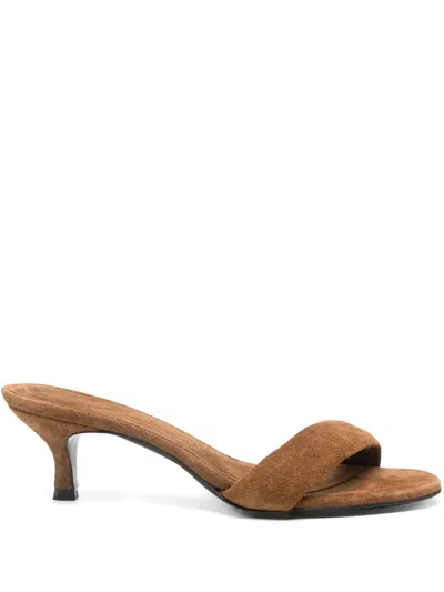 Dorothee Schumacher 50mm Suede Sandals In Brown