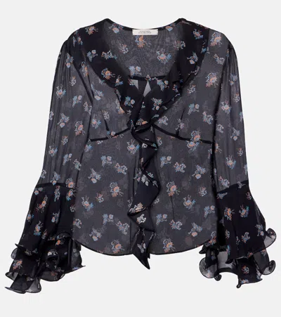 Dorothee Schumacher Airy Daydream Floral Georgette Blouse In Multi