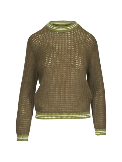 Dorothee Schumacher Airy Softness Waffle-knit Sweater In Brown