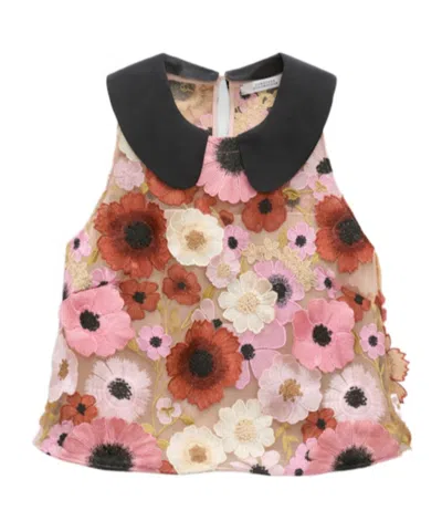 Dorothee Schumacher Blooming Meadow Silk-trimmed Top In Multi
