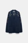 Dorothee Schumacher Alpaca-blend Cardigan With Embroidery In Blue