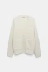 Dorothee Schumacher Alpaca Mix Deep V-neck Cardigan In White