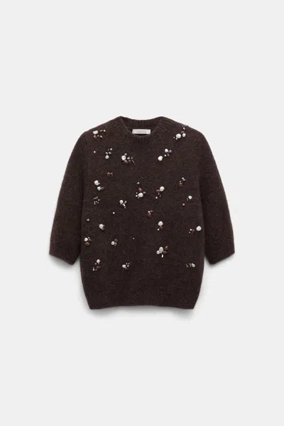 DOROTHEE SCHUMACHER ALPACA MIX HALF-SLEEVE PULLOVER