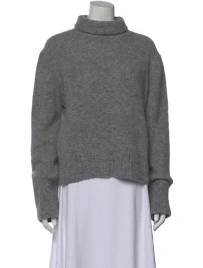Pre-owned Dorothee Schumacher Alpaca Turtleneck Sweater In Gray