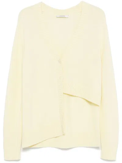 Dorothee Schumacher Asymmetric Cardigan In Yellow