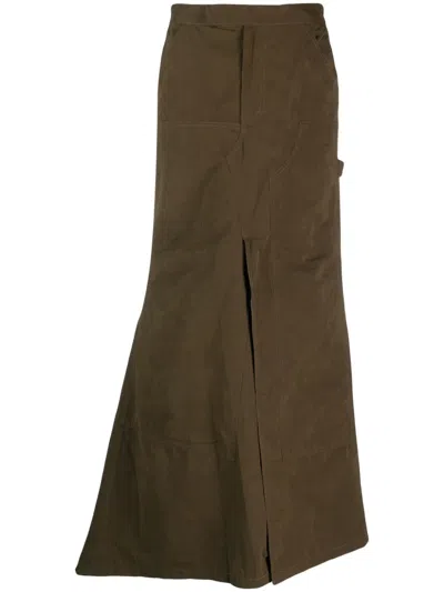 Dorothee Schumacher Asymmetric Cargo Skirt In Green
